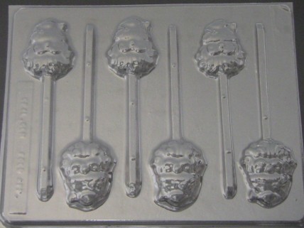 219 Santa Face Small Chocolate Candy Lollipop Mold